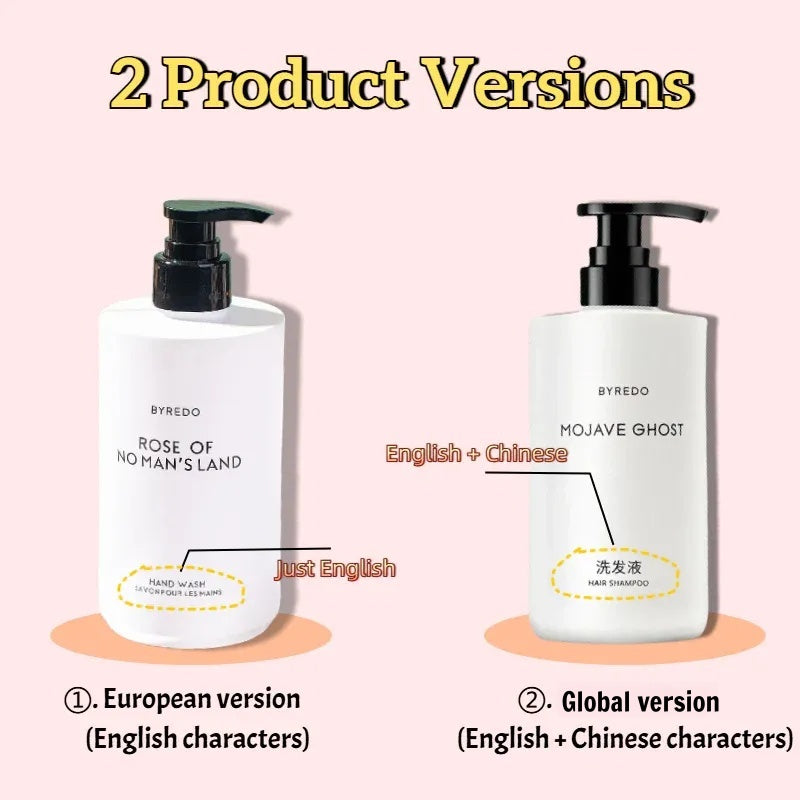 2 product versions of Byredo toiletries