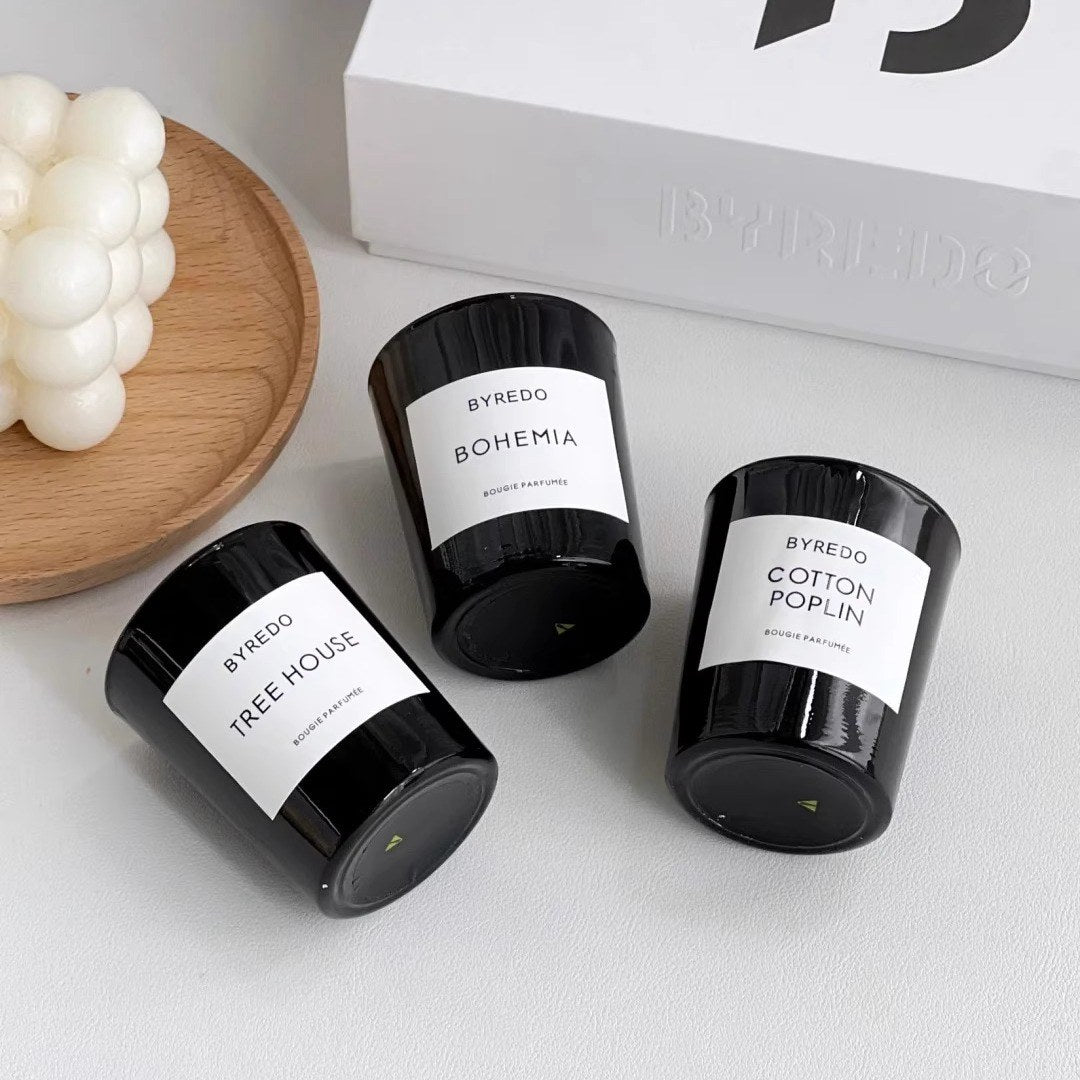 3 BYREDO scented candles.