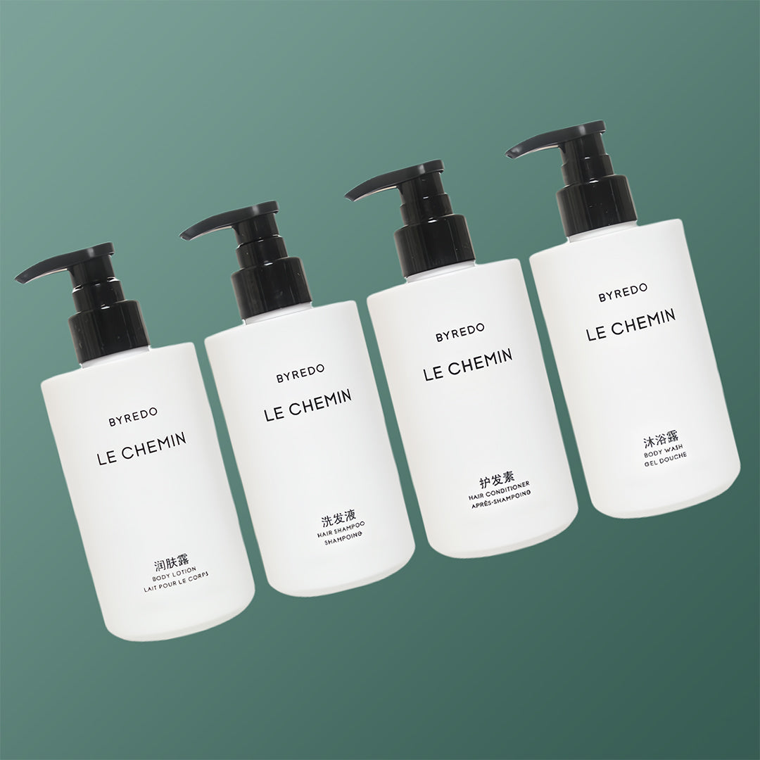 The Luxury Collection Hotel Shampoo &amp; Conditioner &amp; Shower Gel &amp; Body Lotion 300ML | Byredo Le Chemin